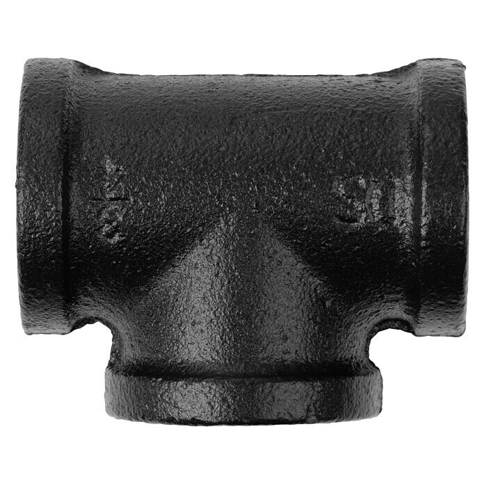 Walteco Rusticline T-Y-Stück TubeStahl, Schwarz Front View