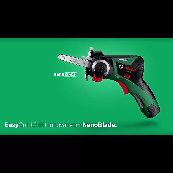 Bosch Power for All 12V NanoBlade-Säge EasyCut 12 - 12 V, 1 Akku, 2 Ah, Leerlaufdrehzahl: 4.100 U/min - Bosch stellt vor: EasyCut 12 mit NanoBlade-Technologie