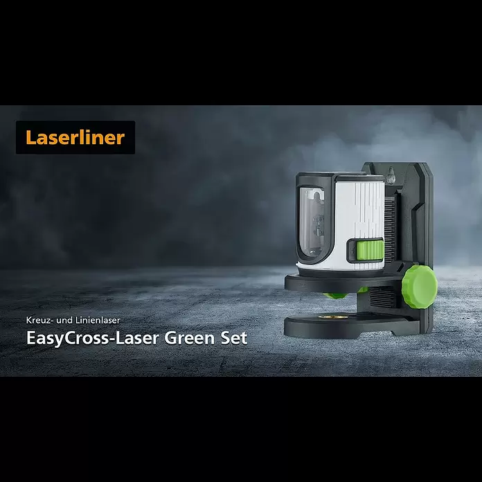 Laserliner Kreuzlinienlaser EasyCross Green - Max. Arbeitsbereich: 10 m - EasyCross-Laser Green Set