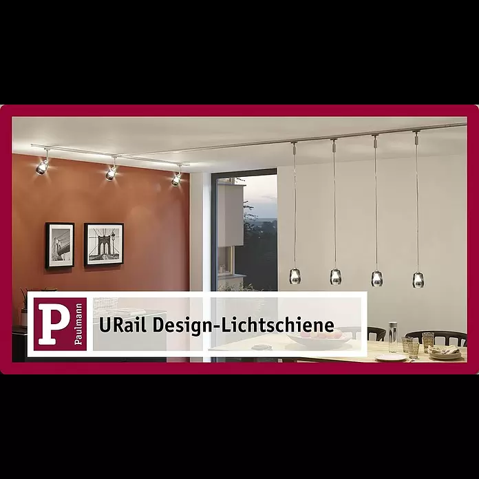 Paulmann URail LED-Spot Blossom10 W, Chrom/Chrom-Satin, G9, 1 Stk. - Mit der URail-Lichtschiene LED-Strahler und Pendel in der ganzen Wohnung verteilen