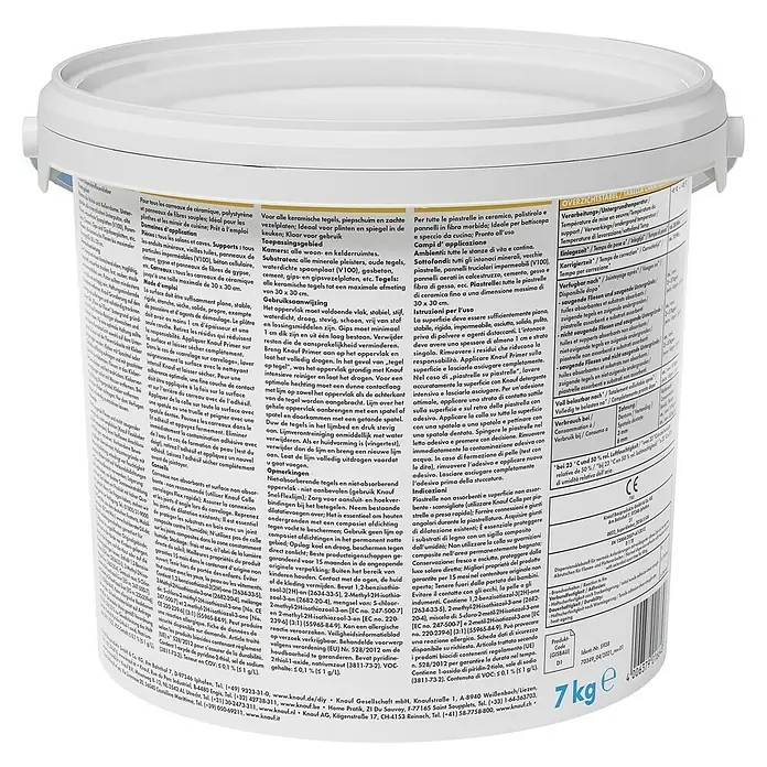 Knauf Fliesenkleber Superkleber - 7 kg - Knauf Flexkleber: Ein flexibler Klebstoff für keramische Fliesen, Polystyrol und Leichtbauplatten, ideal für Küche und Keller.