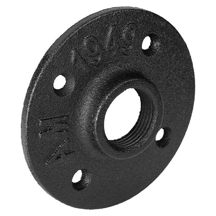 Walteco Rusticline Flensplaat (Diameter: 85 mm, Staal, Zwart) | BAUHAUS