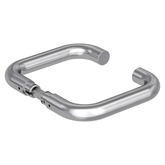 Diamond Doors Modern Drückerpaar Vermont - Passend für: Glastüren, Edelstahl matt - Türdrücker aus poliertem Edelstahl mit Vierkantstift für Innentüren. Hochwertige Türbeschläge für den Innenbereich.