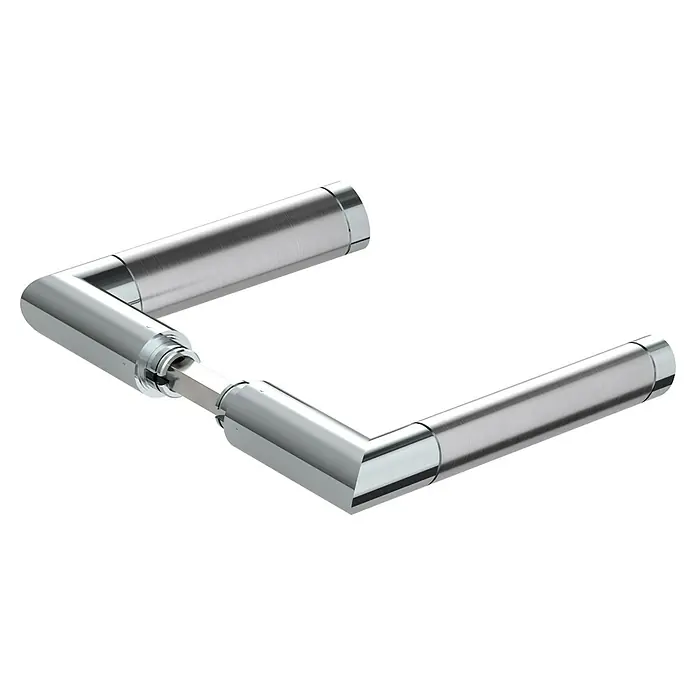Diamond Doors Creative Drückerpaar Georgia - Passend für: Glastüren, Edelstahl poliert-matt, B x H: 135 x 61,5 mm - Ein glänzender, moderner Türgriff aus Chrom. Das schlichte Design verleiht jeder Tür einen Hauch von Eleganz.
