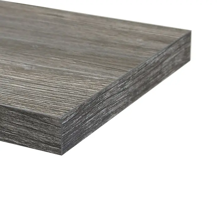 Walteco Rusticline Einlegeboden Tube - L x B x H: 80 x 25 x 2,5 cm, Holz, Farbe: Eiche - Dunkelgraue Holzoptikplatte mit sichtbarer Kante.