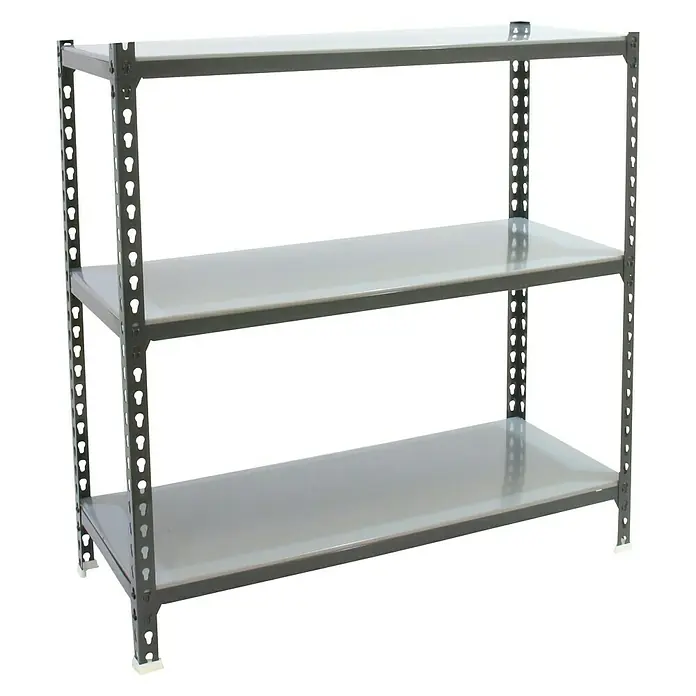 Simonrack Simonclick Metallregal Simonclick Super Plus - H x B x T: 90 x 110 x 40 cm, Traglast pro Boden: 200 kg, Anzahl Böden: 3 Stk., Stecken, Anthrazit/Silber - Graues Regal mit drei Ebenen. Ideal für Lagerung, bietet das Metallregal robuste und langlebige Aufbewahrungslösungen.