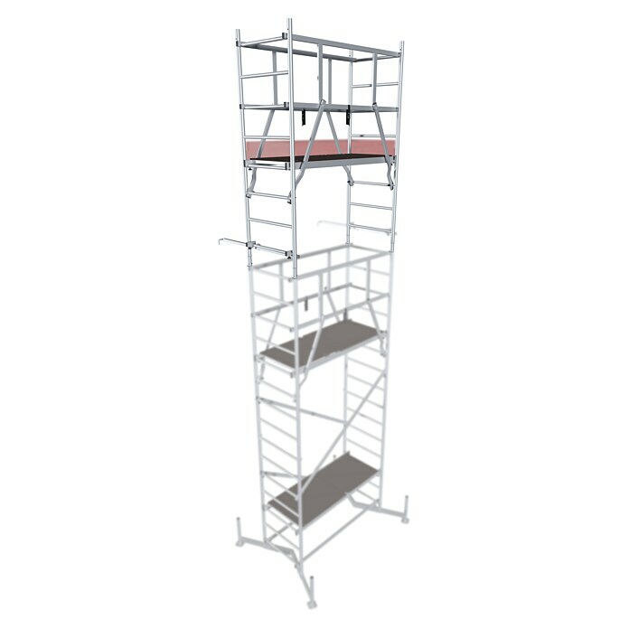 Krause ClimTec Aufstockelement 2. AufstockungArbeitshöhe: 7 m, Bühnengröße: 1,5 x 0,6 m, Belastbarkeit Bühne: 200 kg Diagonal View