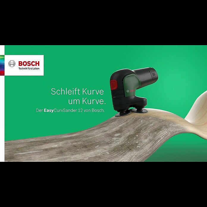 Bosch Akku-Tellerschleifer EasyCurvSander 1212 V, 1 Akku, 2 Ah, Leerlaufschwingzahl: 800 U/min - 1.800 U/min Product