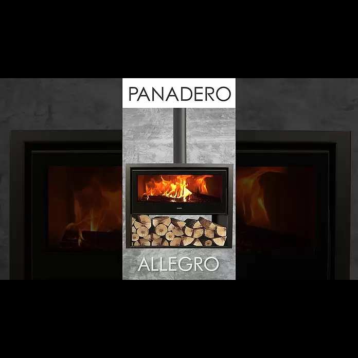 Panadero Estufa de leña Chopin - 9 kW, Volumen de calefacción: 270 m³, Antracita - Fuego Chopin
