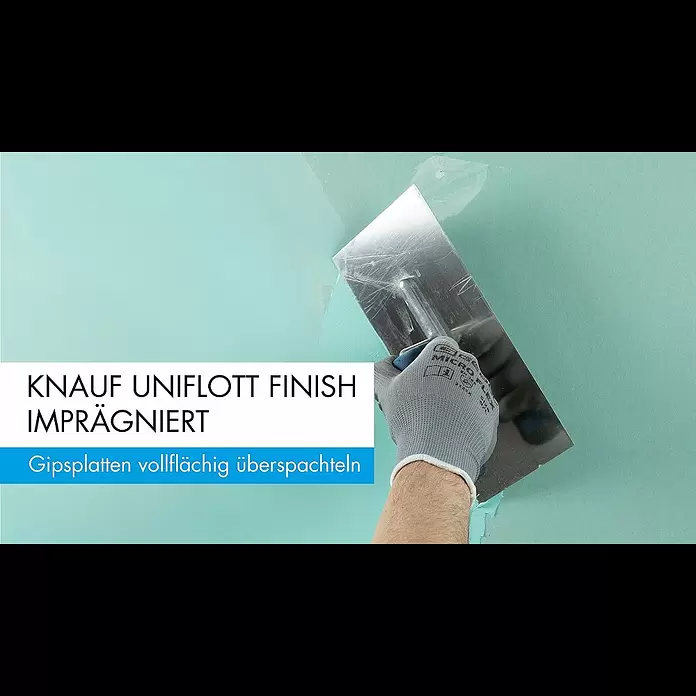 Knauf Fugenspachtel Uniflott Finish imprägniert - 6 kg - Knauf Uniflott imprägniert - Gipsplattenfugen vollflächig überspachteln