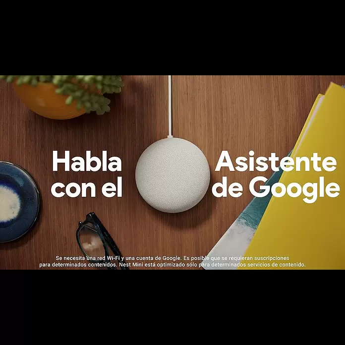Google Nest Altavoz inteligente Home Mini - Funcionamiento en red, Blanco / Carbón - Descubre Nest Mini