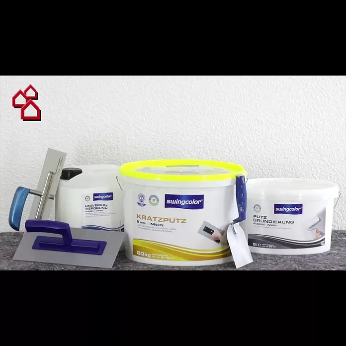 swingcolor Putzgrund - 10 l, Weiß - Kratzputz von swingcolor