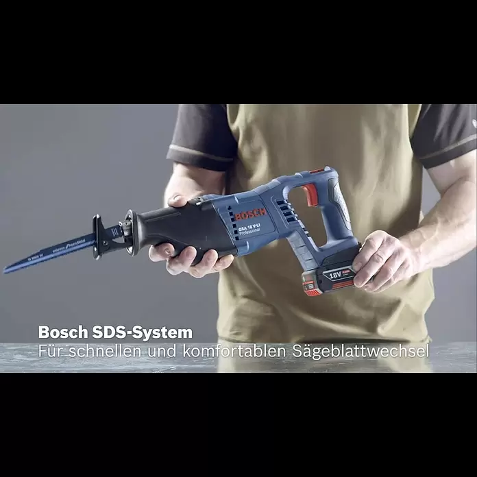 Bosch Professional AMPShare 18V Akku-Säbelsäge GSA 18 V-LI - 18 V, Ohne Akku, Leerlaufhubzahl: 0 /min - 2.700 /min - Bosch Akku-Säbelsägen GSA 10,8 V-LI / 18 V-LI / 36 V-LI Professional