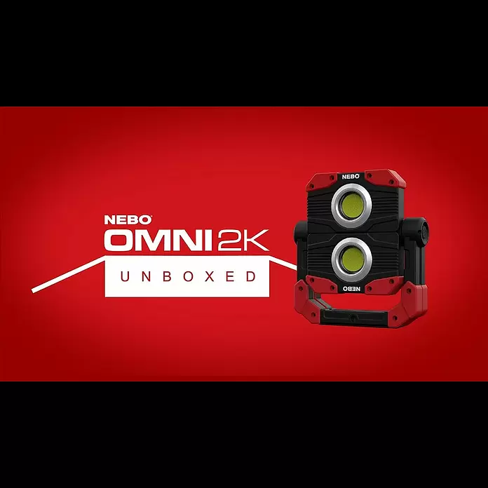 Nebo Tools Luz de trabajo LED Omini 2K - 2.000 lm - NEBO Unboxed OMNI 2K 2,000 Lumen Rechargeable Omni Directional Work Light