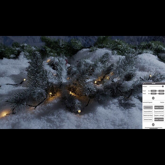 LED-Lichterkette App-gesteuert (Innen, Lichtfarbe: Warmweiß, Anzahl Leuchtmittel: 240 Stk., Netzbetrieben) | BAUHAUS