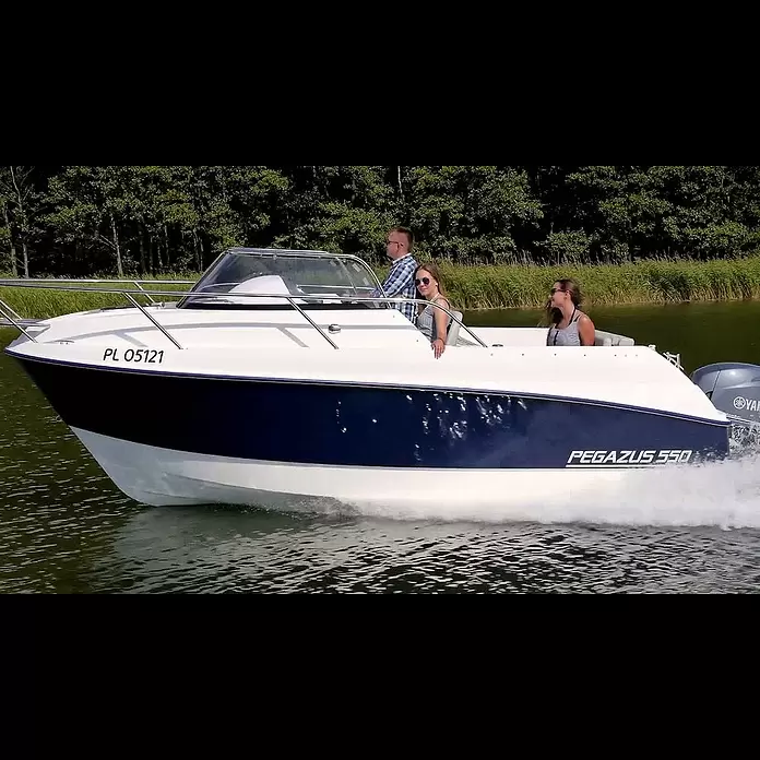 PEGAZUS GFK-Boot 550 Comfort - Umfangreiche Zusatzausstattung, Geeignet für: Max. 6 Personen, Nutzlast: 670 kg, CE-Klasse C - PEGAZUS 550 - summertime