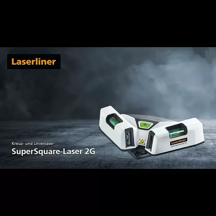 Laserliner Linienlaser SuperSquare 2G - Max. Arbeitsbereich: 40 m, Messgenauigkeit: 0,5 mm/m - SuperSquare-Laser 2G