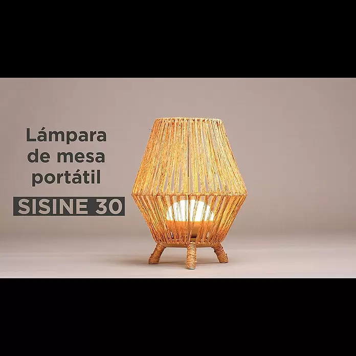 New Garden Sisine Lámpara de pie para exterior - An x Al: 25,5 x 32,5 cm - Lámpara de mesa portátil Sisine 30 Battery