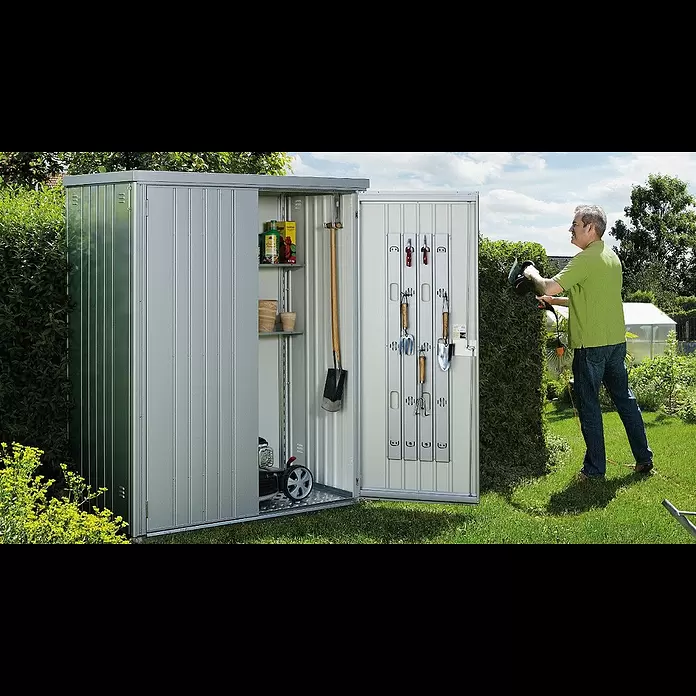 Biohort Geräteschrank 150 - Dunkelgrau Metallic - Gartenschrank Geräteschrank von Biohort