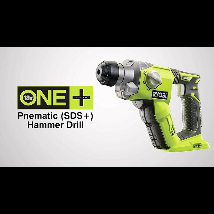 Ryobi ONE+ Akku-Kombihammer R18SDS-018 V, Ohne Akku, Einzelschlagstärke: 1,3 J, Leerlaufdrehzahl: 0 U/min - 1.300 U/min Product