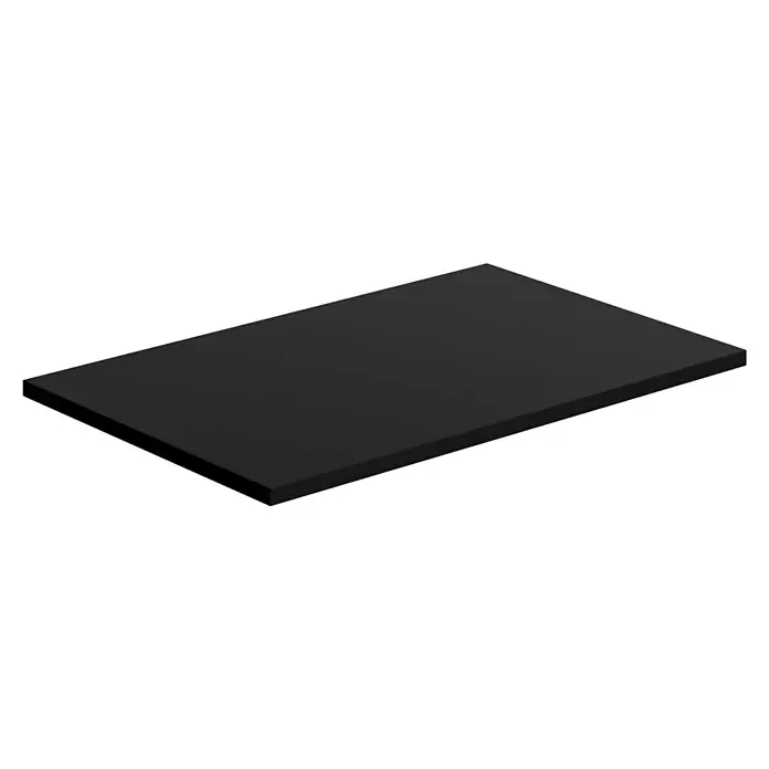 Artysan Encimera para lavabo Cíes - 39,1 x 61 x 1,6 cm, Negro - Superficie negra en ángulo, ideal para diseños minimalistas o presentaciones con un toque moderno y diseño sencillo.