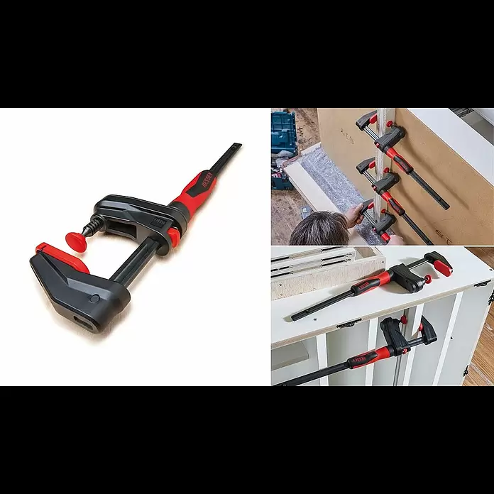 Bessey Getriebezwinge GearKlamp GK 30 - Spannweite: 300 mm, Spannkraft: 2.000 N, Ausladung: 60 mm - Ganz groß auf kleinem Raum: Getriebezwinge GearKlamp GK | BESSEY