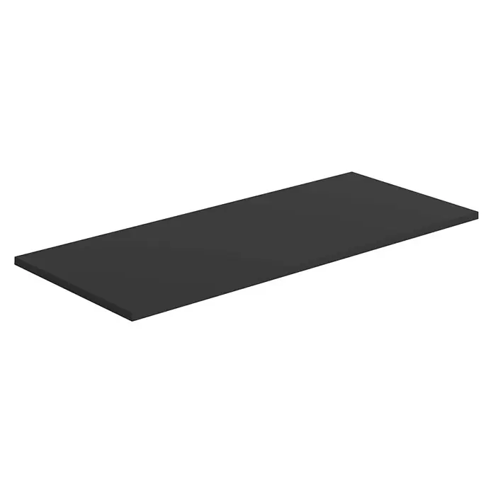 Artysan Encimera para lavabo Cíes - 39,1 x 91 x 1,6 cm, Negro - La superficie rectangular oscura presenta un sutil sombreado, que acentúa su forma elegante y sencilla. Ideal para diseños minimalistas.
