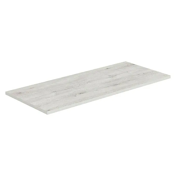 Artysan Encimera para lavabo Cíes - 39,1 x 91 x 1,6 cm, Silver - Representación de un tablero de mesa con aspecto de madera. Su decoración luminosa y forma rectangular son ideales para estilos interiores contemporáneos.