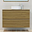 Artysan Mueble de lavabo Cíes (L x An x Al: 38,6 x 100 x 64 cm, Roble Guadarrama) | BAUHAUS