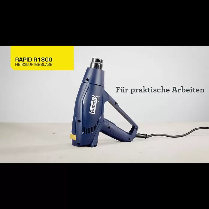 Rapid Heißluftgebläse R1800 - 1.800 W, Temperaturbereich: 300 °C - 550 °C - Rapid R1800 Heißluftgebläse - DE