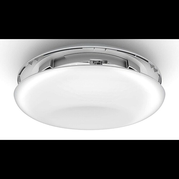 Steinel LED-Außendeckenleuchte DL Vario Quattro S WW weiß (9,8 W, L x B x H: 31 x 31 x 6,9 cm, Weiß, IP54) | BAUHAUS