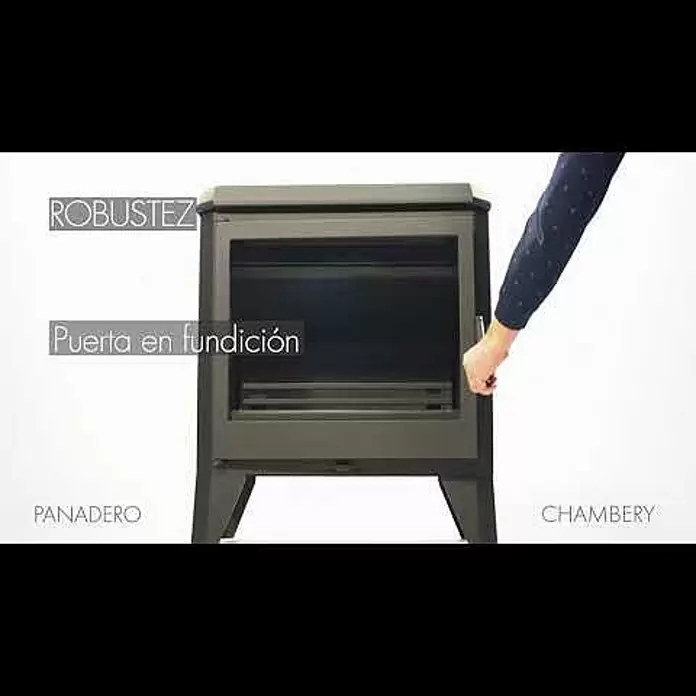 Panadero Estufa de leña Chambery - 7,1 kW, Volumen de calefacción: 280 m³, Antracita - CHAMBERY EcoDesign