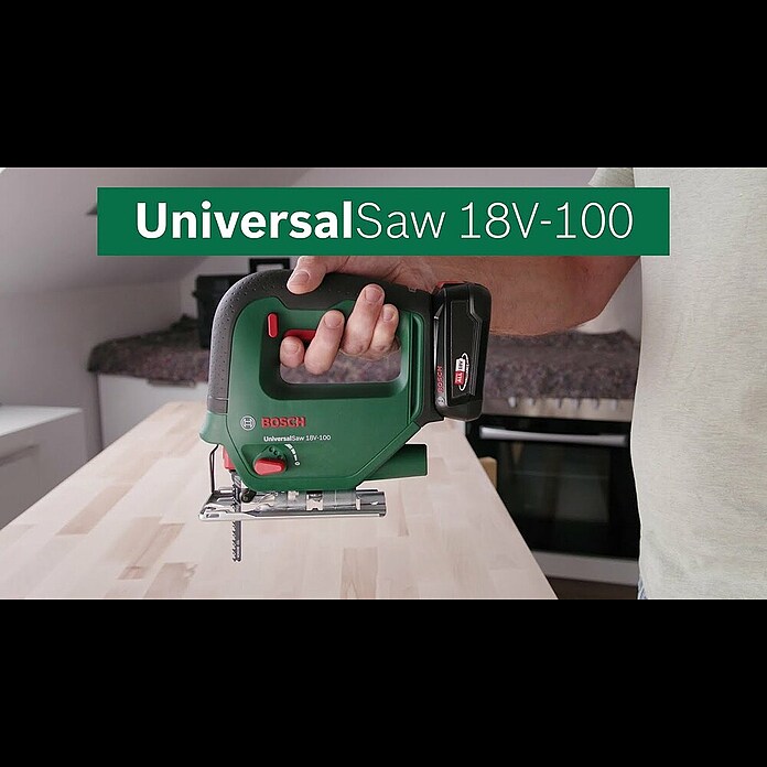 Bosch Universal Akku-Stichsäge Saw 18V-10018 V, Ohne Akku, Leerlaufhubzahl: 0 - 2.600 Hübe/min Product