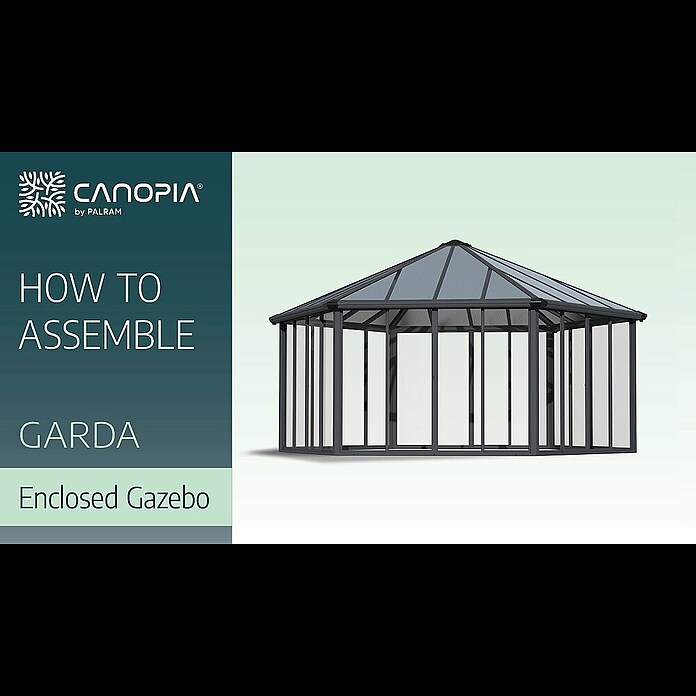 Palram – Canopia Gartenpavillon Garda5,95 x 5,17 m, Dachstärke: 16 mm Product