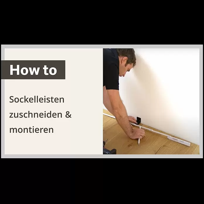 Living by Haro Sockelleiste Eiche Laval Grau - 220 cm x 19 mm x 58 mm, MDF - Anleitung: Sockelleisten selbst zuschneiden und montieren
