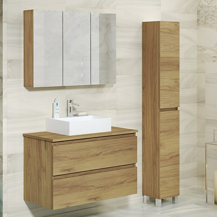 Artysan Mueble de lavabo Fons (L x An x Al: 44,6 x 90 x 64 cm, Roble Guadarrama) | BAUHAUS