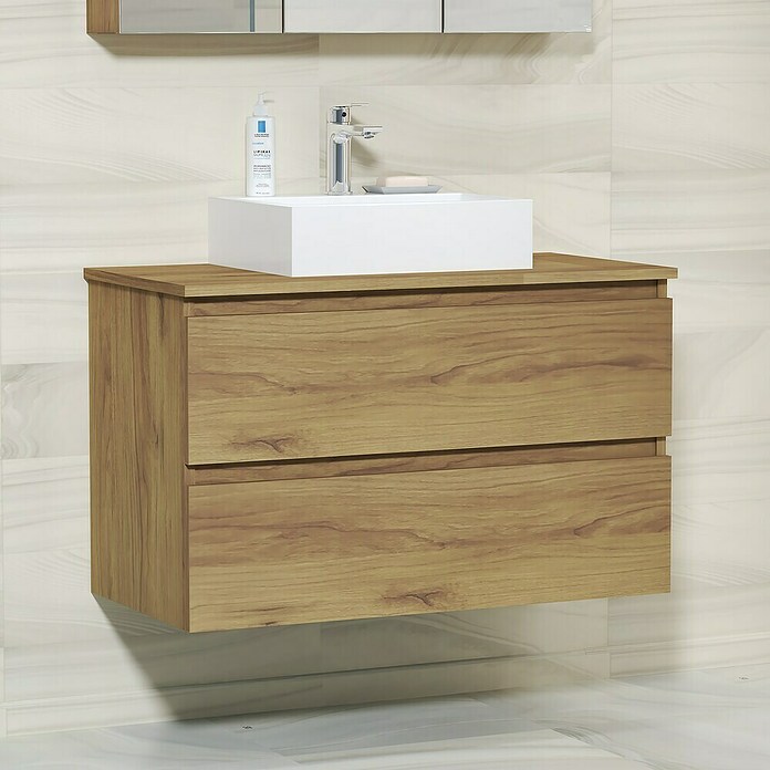Artysan Mueble de lavabo Fons (L x An x Al: 44,6 x 90 x 64 cm, Roble Guadarrama) | BAUHAUS