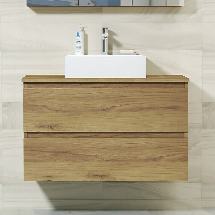Artysan Mueble de lavabo Fons (L x An x Al: 44,6 x 90 x 64 cm, Roble Guadarrama) | BAUHAUS
