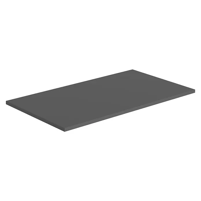Artysan Encimera para lavabo Toja - 45,7 x 81 x 1,6 cm, Antracita - Losa rectangular gris sobre fondo negro, ideal como superficie de presentación simple o base.