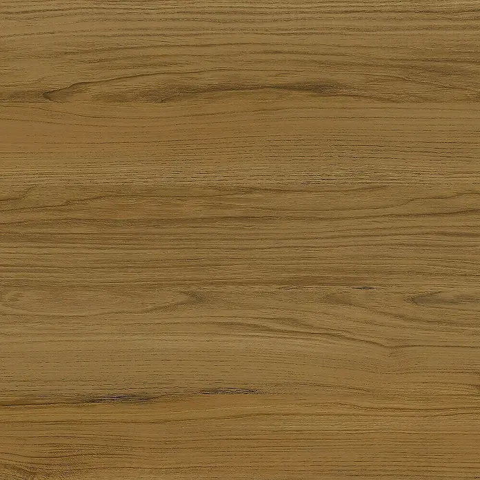Artysan Encimera para lavabo Cíes - 39,1 x 61 x 1,6 cm, Roble Guadarrama - Vista detallada de una superficie de madera cálida, color miel, con una veta prominente, ideal para muebles o revestimientos de pared.