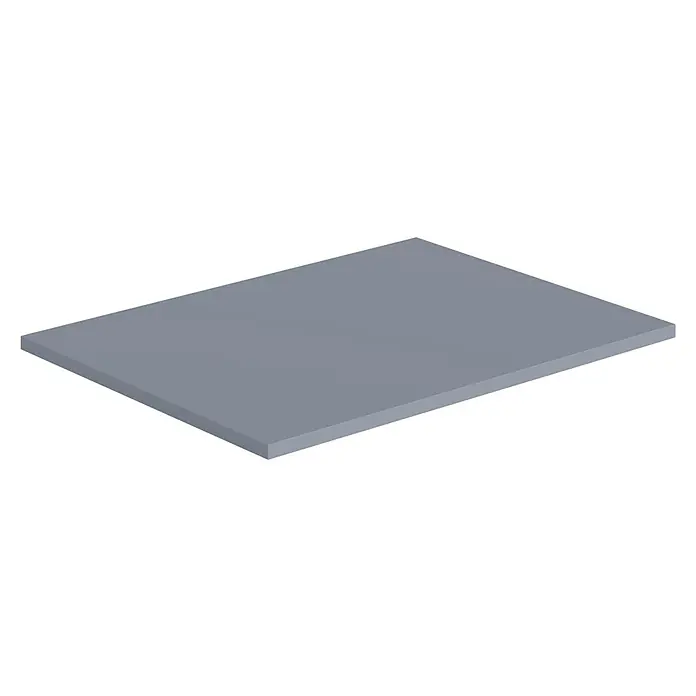 Artysan Encimera para lavabo Toja - 45,7 x 61 x 1,6 cm, Azul - La imagen muestra una placa rectangular gris. Su superficie lisa y forma sencilla la hacen versátil para diversos usos.