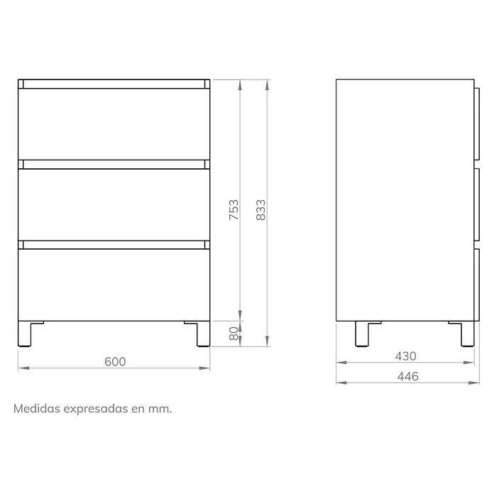 Artysan Mueble de lavabo Colours (L x An x Al: 44,6 x 60 x 83,3 cm, Roble Guadarrama) | BAUHAUS