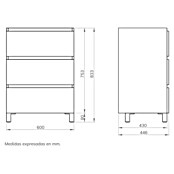 Artysan Mueble de lavabo Colours (L x An x Al: 44,6 x 60 x 83,3 cm, Roble Guadarrama) | BAUHAUS