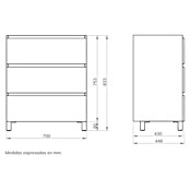 Artysan Mueble de lavabo Colours (L x An x Al: 44,6 x 70 x 83,3 cm, Roble Guadarrama) | BAUHAUS