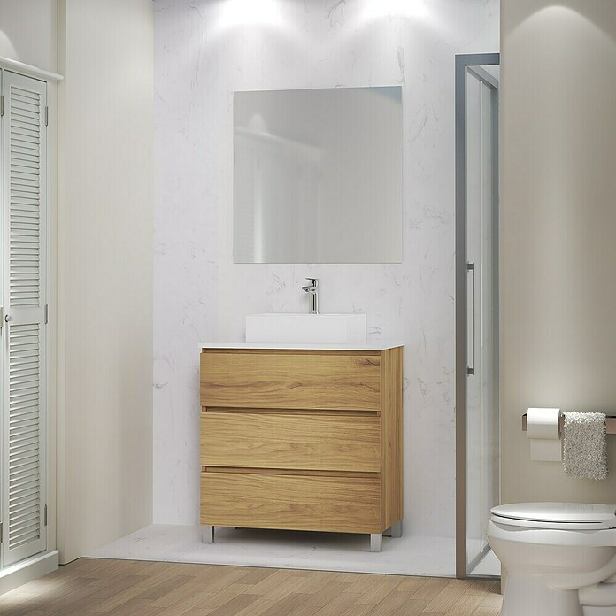 Artysan Mueble de lavabo Colours (L x An x Al: 44,6 x 80 x 83,3 cm, Roble Guadarrama) | BAUHAUS