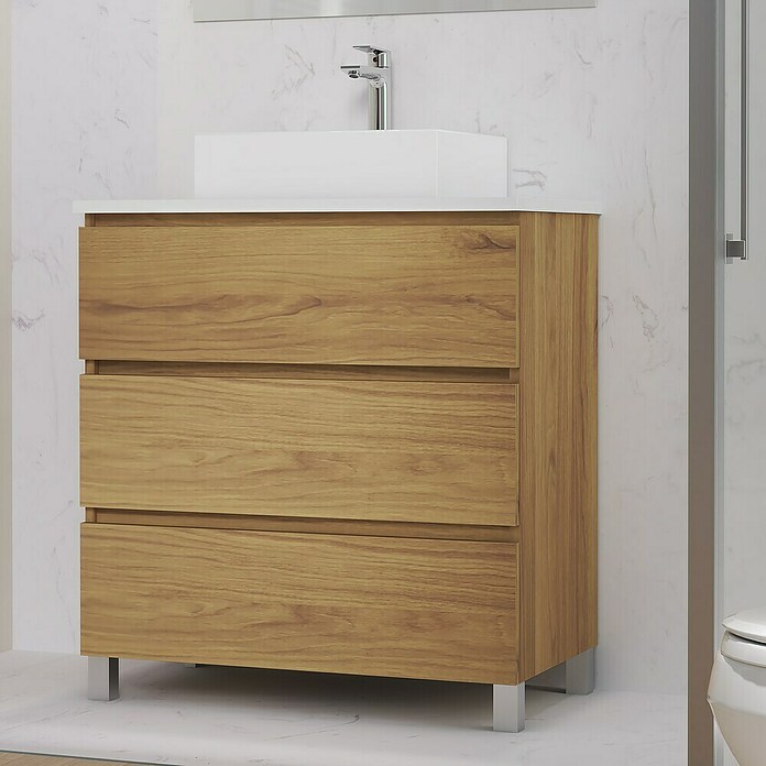 Artysan Mueble de lavabo Colours (L x An x Al: 44,6 x 80 x 83,3 cm, Roble Guadarrama) | BAUHAUS