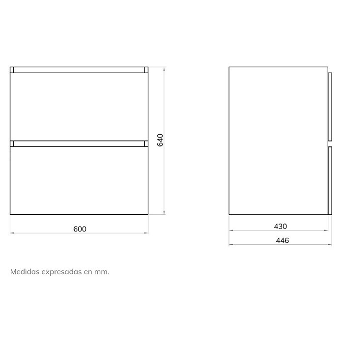 Artysan Mueble de lavabo Fons (L x An x Al: 44,6 x 60 x 64 cm, Roble Guadarrama) | BAUHAUS