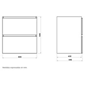 Artysan Mueble de lavabo Fons (L x An x Al: 44,6 x 60 x 64 cm, Roble Guadarrama) | BAUHAUS