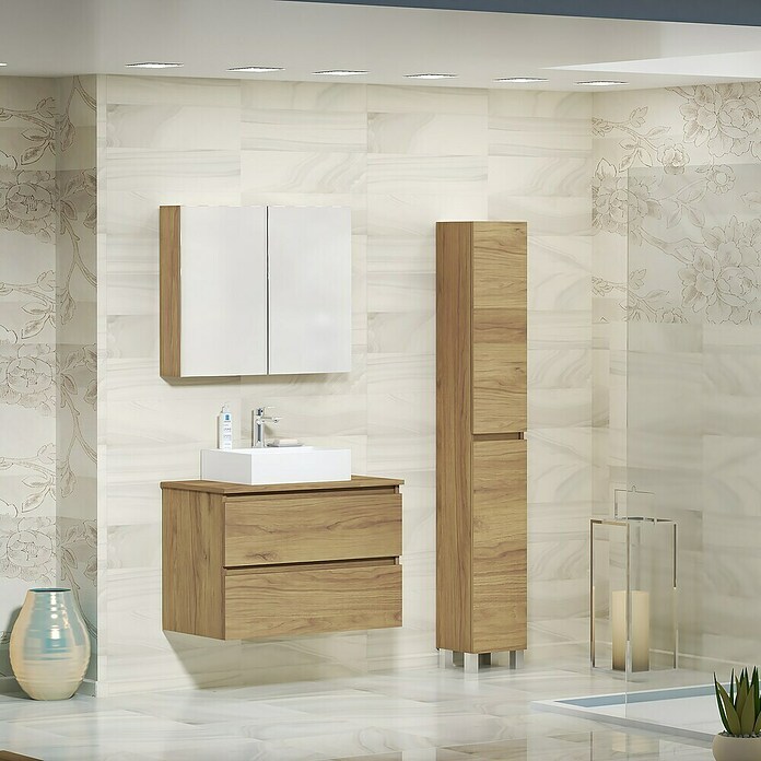 Artysan Mueble de lavabo Fons (L x An x Al: 44,6 x 80 x 64 cm, Roble Guadarrama) | BAUHAUS