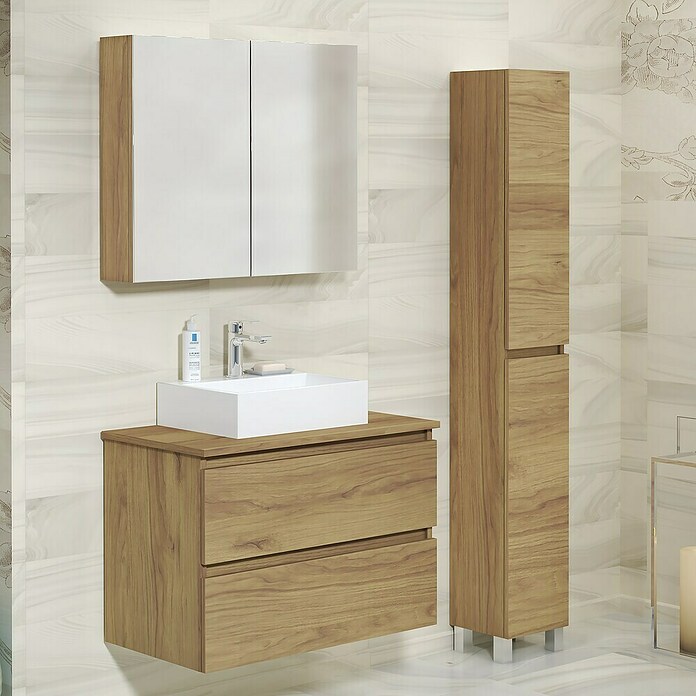 Artysan Mueble de lavabo Fons (L x An x Al: 44,6 x 80 x 64 cm, Roble Guadarrama) | BAUHAUS